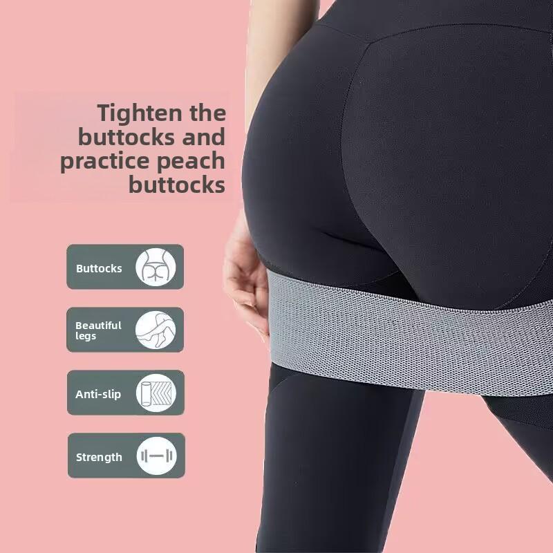 Knitted Elastic Pressure Yoga Stretching Belt Squat Practice Hip Abuse Hip Lift Gram Adjustment Large Tension Ring Auxiliary Supplies