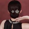 Grampo de Cabelo Flor Flexível Liga Twist Penteado Coque Moda Rolo para Coque Acessórios de Cabelo