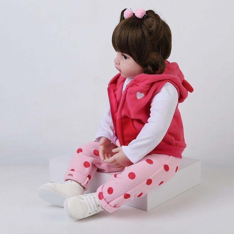 46cm New Handmade Silicone Reborn Baby Adorable Lifelike Toddler Doll Toy