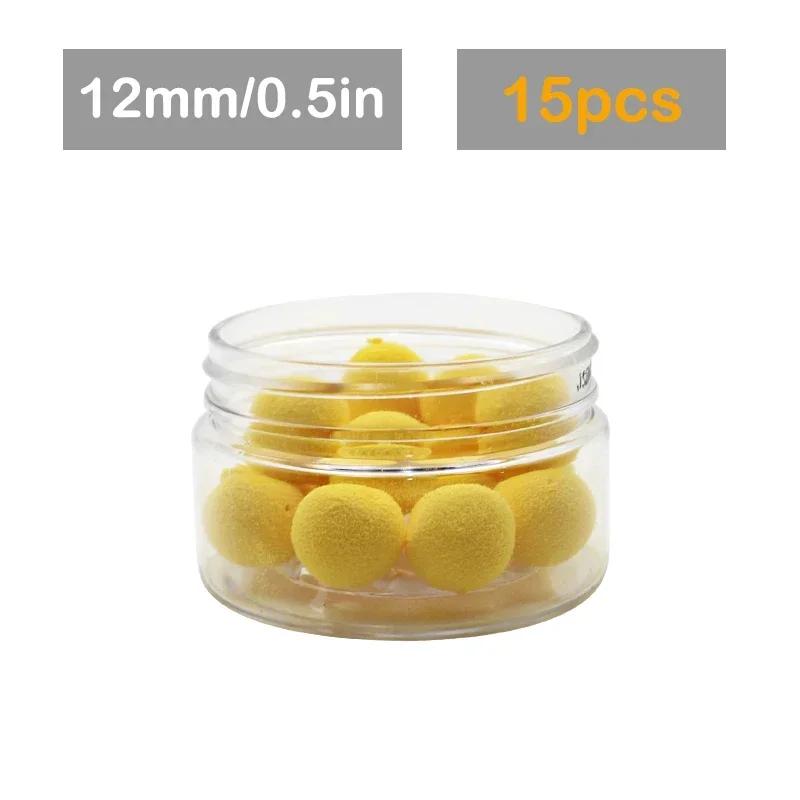 15x Carp Fishing Accessories 12mm/14mm Pop Up Foam Boilies Baits Lures For Carp Rig Chod Zig Rig Method Feeder Fishing Tackle