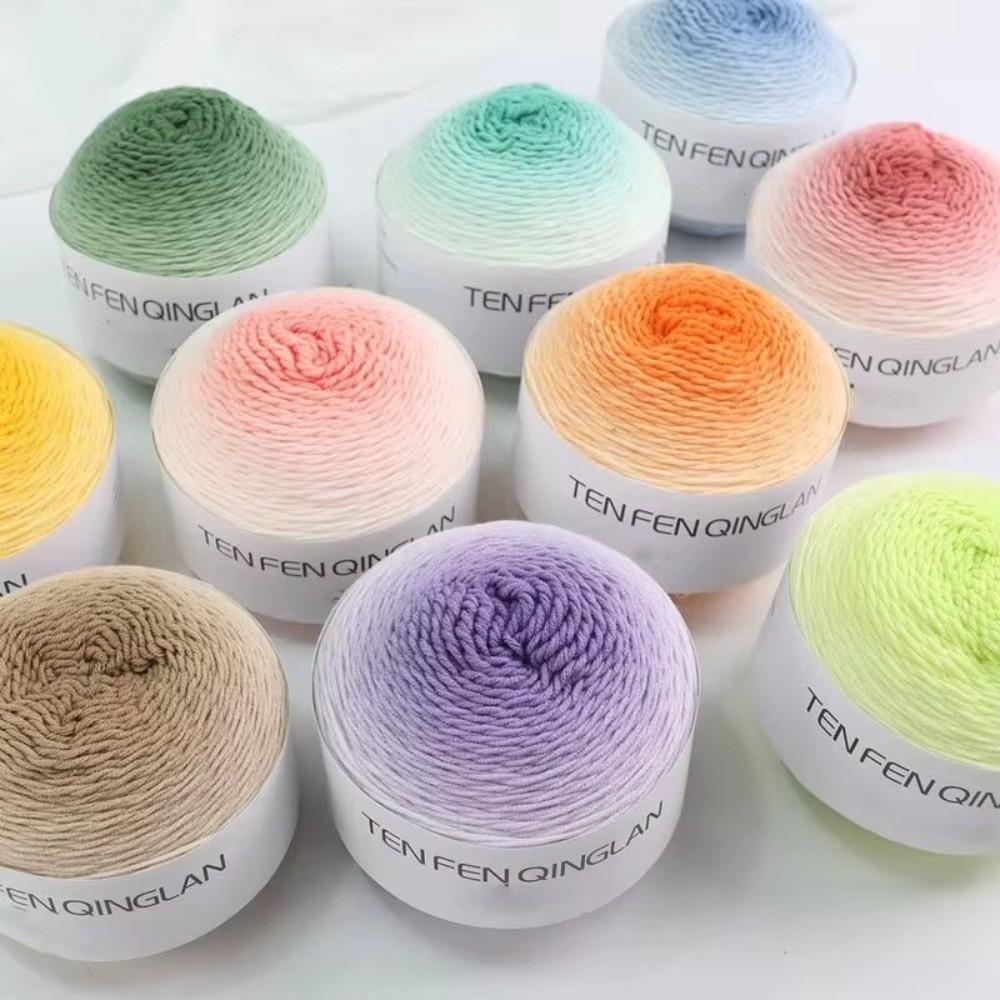 Colorful Gradient Yarn Lightweight Knitting Yarn DIY Acrylic Blended Yarn Handmade Crafts