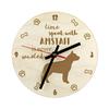 American Staffordshire Terrier, Amstaff - Clock with Dog, Wooden Clock with Engraving, Personalised Clock by