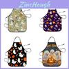 Halloween Pumpkin Ghost Waterproof Apron For Men Women And Teens With Polyester Material