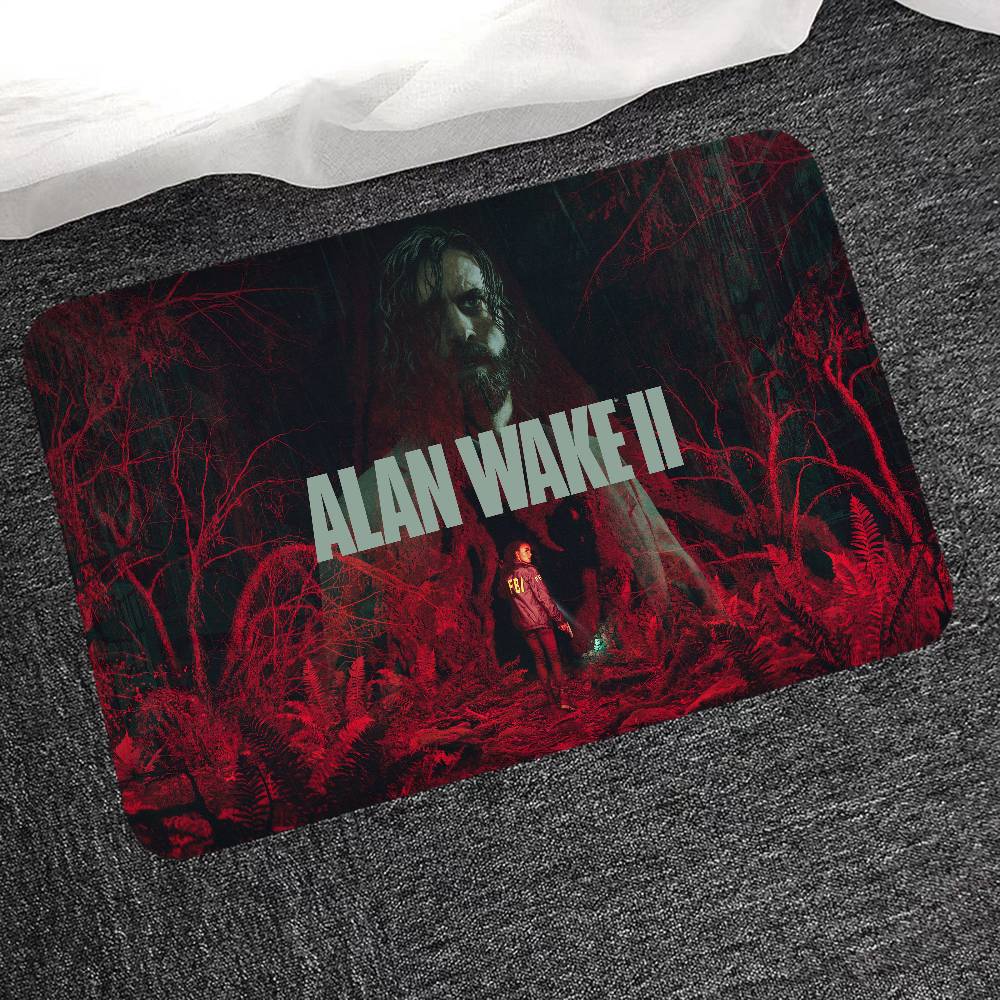 Horror Spiel A-Alan W-Wake Flur Teppich Waschbar Rutschfest Wohnzimmer Sofa Stühle Bereichsmatte Küche Fußmatte Bereichsteppich