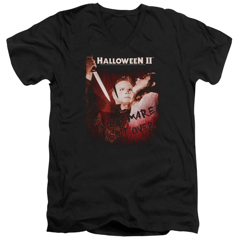 

Halloween II Nightmare Mens Slim Fit V-Neck T Shirt Black 2XL