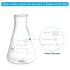PATIKIL Glass Erlenmeyer Flasks, Set of 6, 50ml, Narrow Mouth, Graduated, Borosilicate Glass, for Laboratory Chemistry and Scientific Research