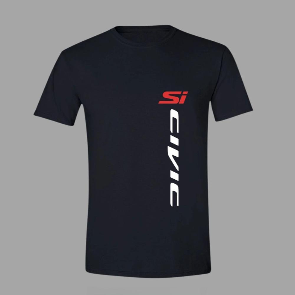 Honda Mens and Womens Tshirt Honda Civic Si Summer Motorcycle Tee Racing Retro Shortsleeved Spring Cycling Offroad Top