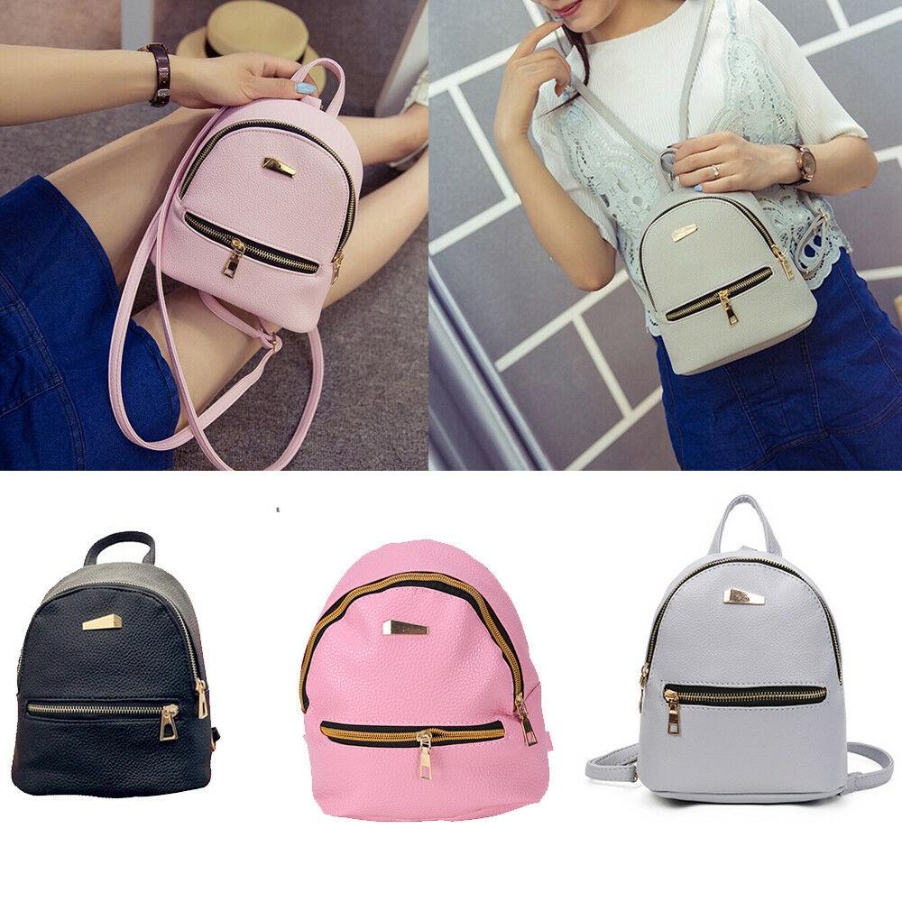 Stylish Women's Mini Backpack Pu Leather Shoulder Bag For School And Travel Use