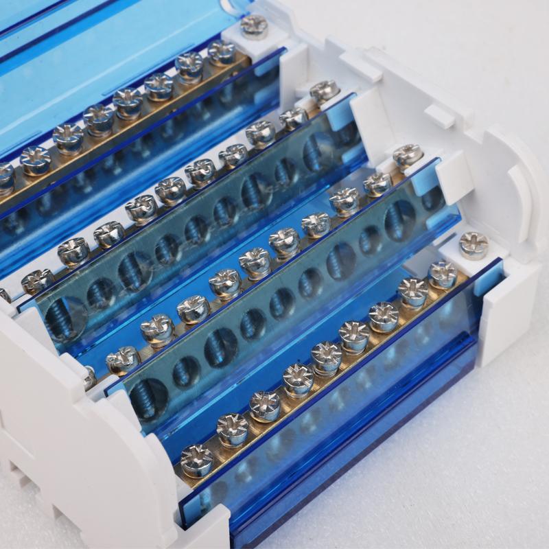 Blok zaciskowy na szynę DIN UK125A Skrzynka rozdzielcza UKK 1 wejście 2 wejścia kilka wyjść uniwersalny przewód przyłączeniowy elektryczny skrzynka przyłączeniowa