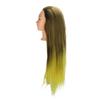 Hair Braiding Head Simulation Compact Hairdressing Mannequin Head with Ink Yellow Hair for Hairdresser