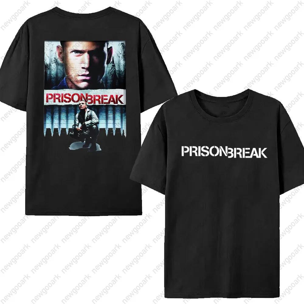 Prison Break Men Vintage T Shirts Tv Series Aesthetic Clothing Michael Scofield Y2k Shirt Streetwear Printed Tshirt Summer Top