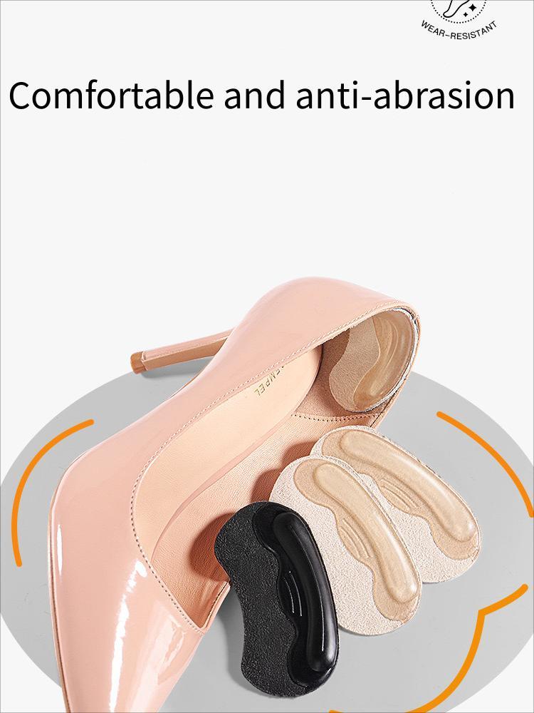 Women's High-heeled Shoes Anti-abrasion Heel Stickers Silicone Heel Protector Pain Relief Foot Insoles Adjustable Shoe Size