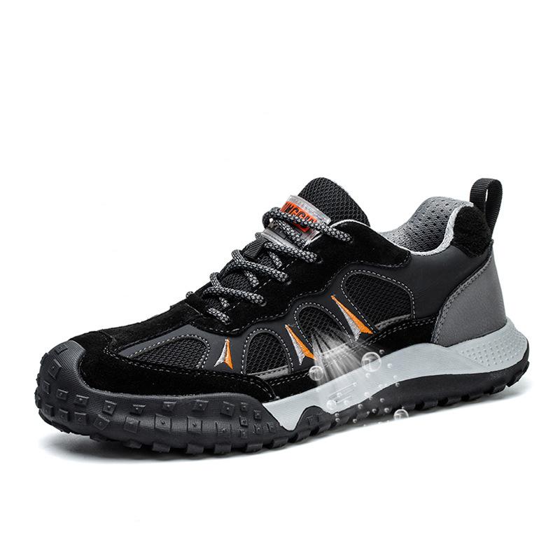 

men fashion breathable steel toe cap working safety shoes summer tooling security boots 6 KV insulated sneakers protect footwear 275 чёрный