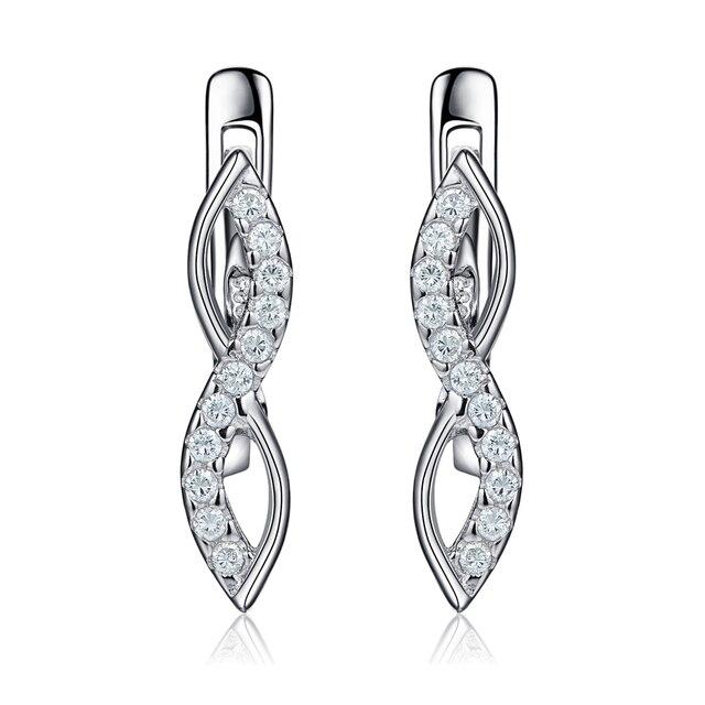 

Серьги из стерлингового серебра 925 пробы, классические серьги с символом бесконечности и цирконом, нежные серьги-вечности для женщин, изящные ювелирные изделия
