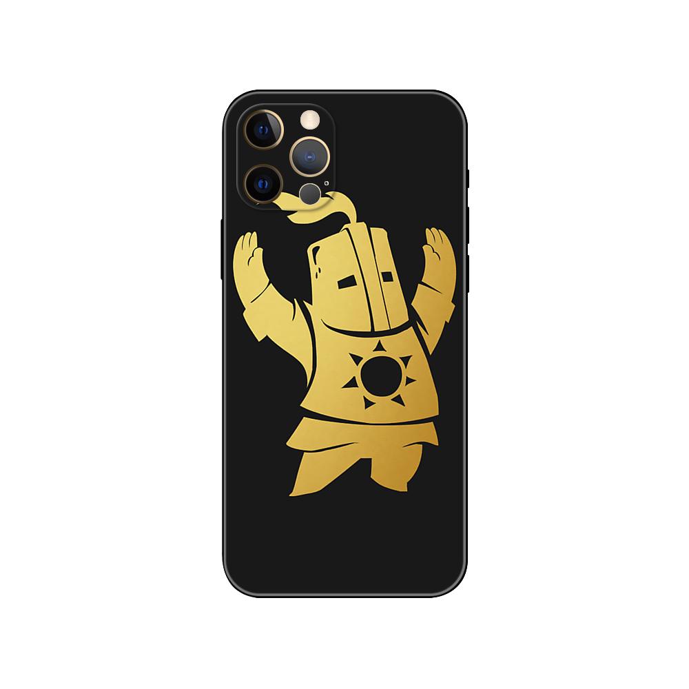 Praise the Sun Dark Souls Phone Case for Iphone 5 5s 2020se 6 6s 7 8 Plus X 10 XR XS 11 12 13 Mini Pro MAX Black Tpu Back Cover