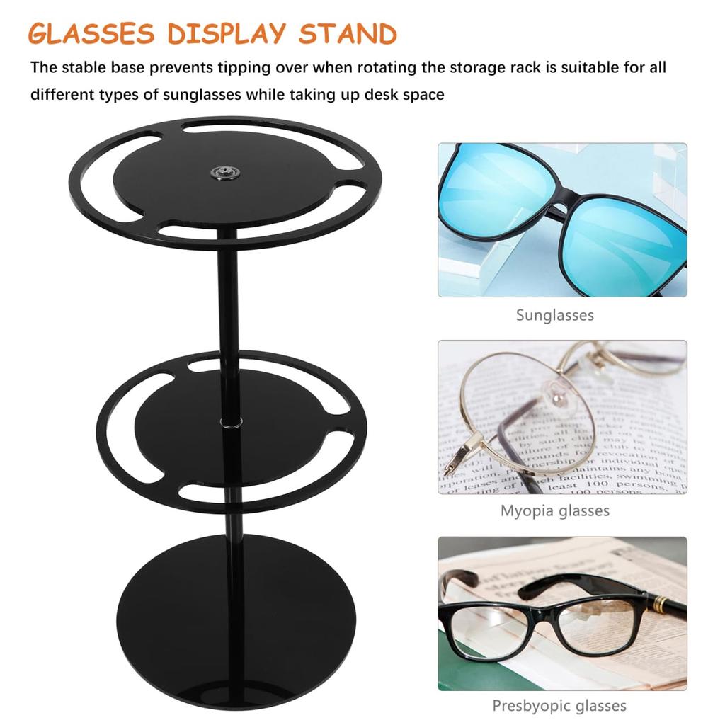 LEDMOMO Eyeglasses Sunglasses Acrylic Eyeglasses Eyeglass Eyeglass Sunglasses Glasses Display Display Stylish Display Stand Stand, Double-Layer Stand,
