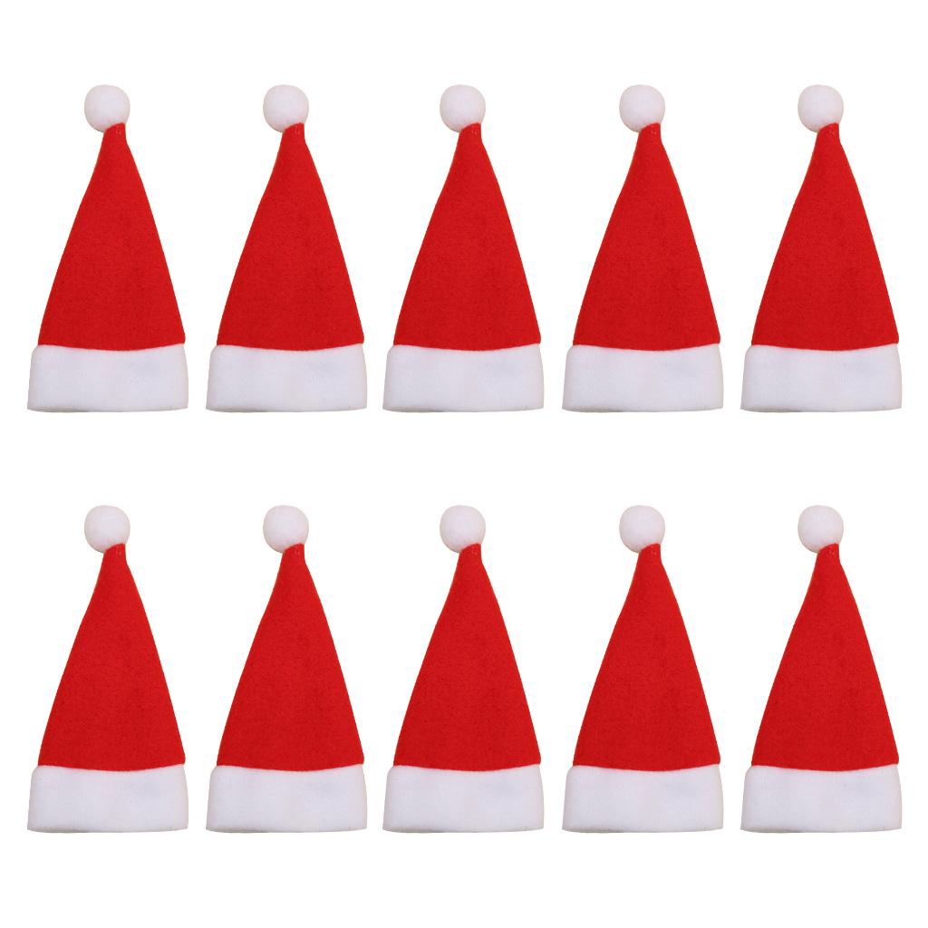 10Pack Christmas Tableware Decorations Wine Bottle Caps Knife and Fork Cloth Bag