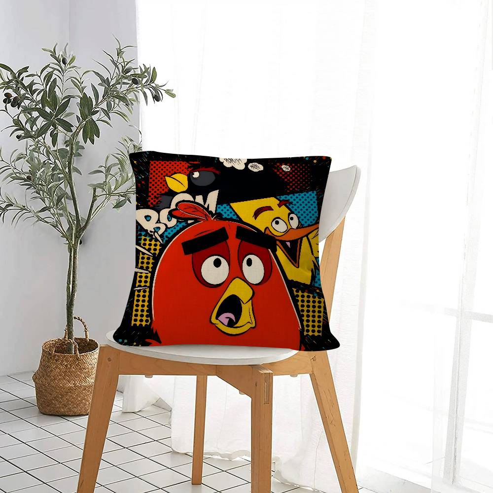 Animation A-A-Angry Birds   Cushion Cover Car Throw Pillow Case For Sofa Car Christmas Gift