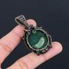 Malachite Pendant, 999 Copper Wire Wrapped Pendant Jewelry. Gift For Women Handmade Pendant Gemstone Jewelry