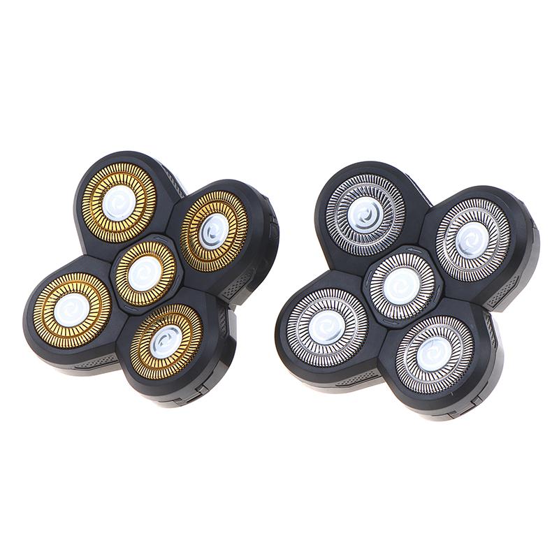 1Pcs 5 Heads Electric Shaver Replacement Heads 5 Floating Blade Head For Bald Head Shaver Compatible With Most 5 Blade Shavers