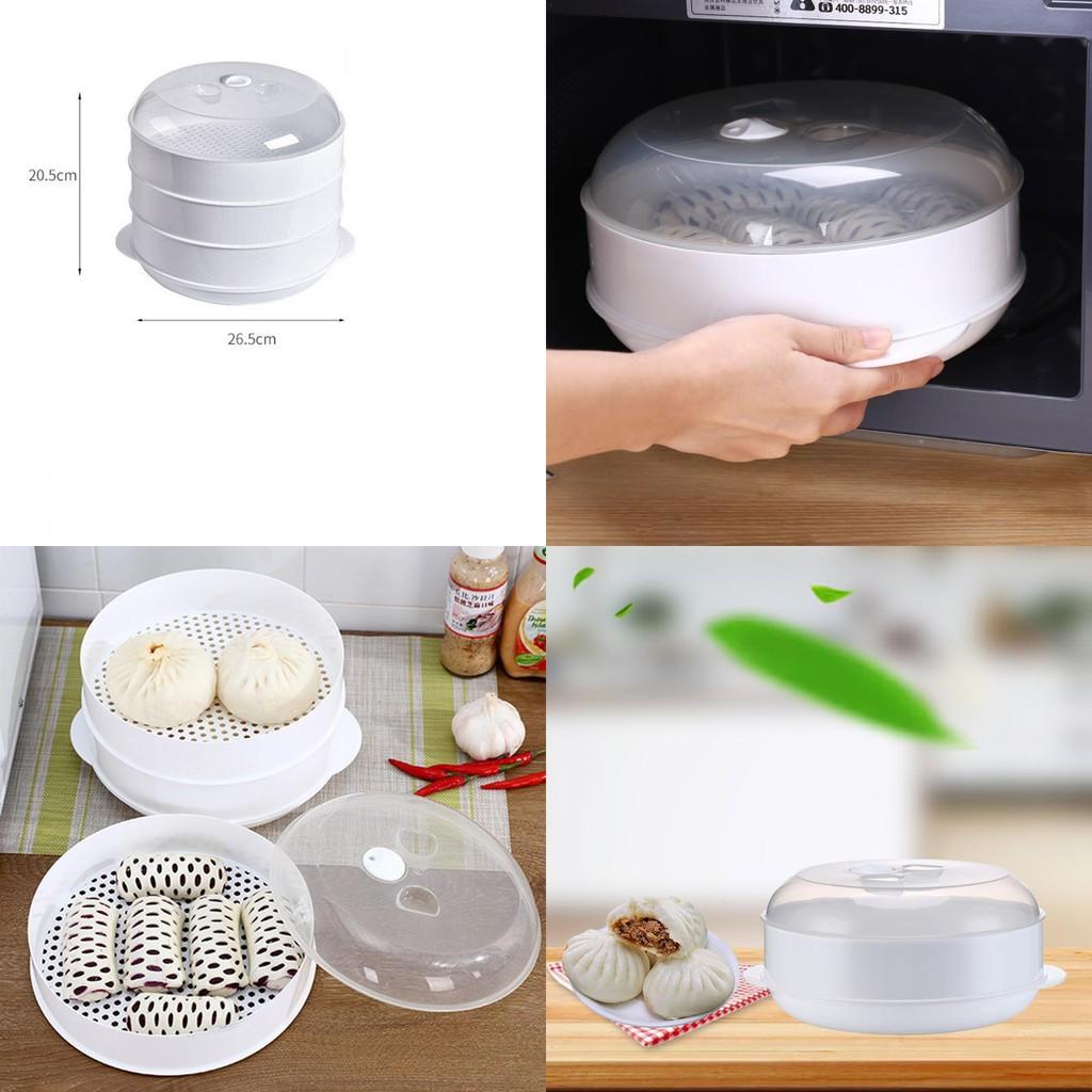 Versatile Home Kitchen Microwave Steamer Cookware With Lid For Quick Healthy Meals
