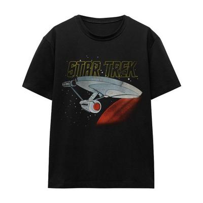 STAR TREK Unisex Adult Enterprise Retro T-Shirt