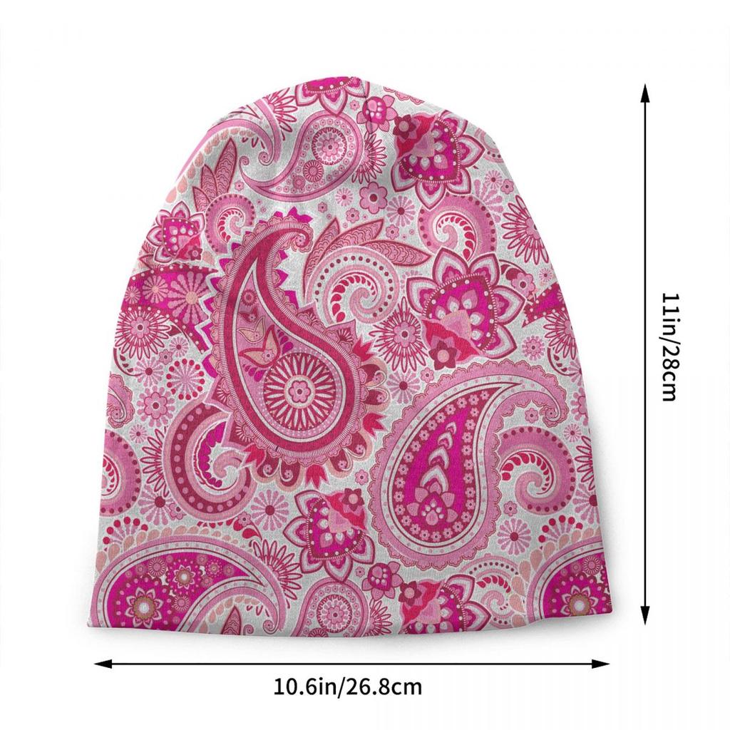 Custom Ethnic Bohemia Paisley Bandana Beanie Cap Unisex Winter Warm Bonnet Homme Knitted Hats Hip Hop Skullies Beanies Caps