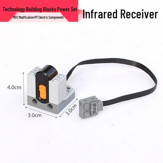 Compatible Lego M-Size Motor Power Set: Mechanical Building Blocks, Technology Accessories, Remote Control, 5 Battery Box