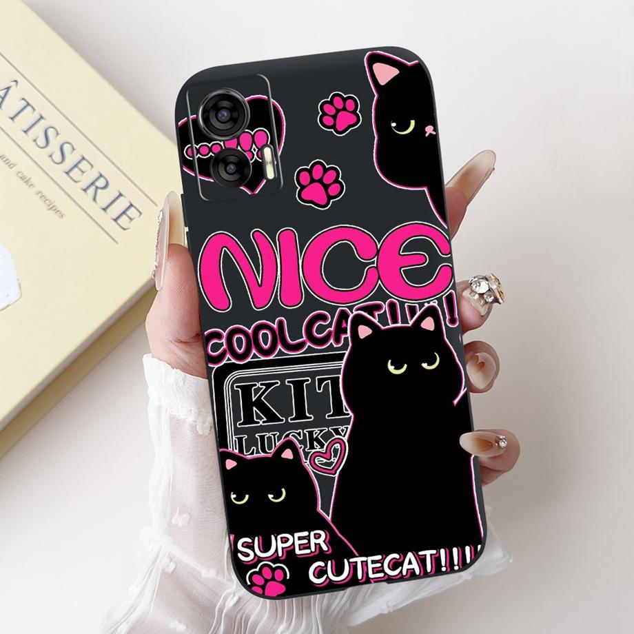 Pour Motorola Edge 30 Lite 30 Neo 30Pro 4G 5G Edge+ 2022 Coque Arrière en Silicone Souple Fundas Panda Lapin Fleur Mignon