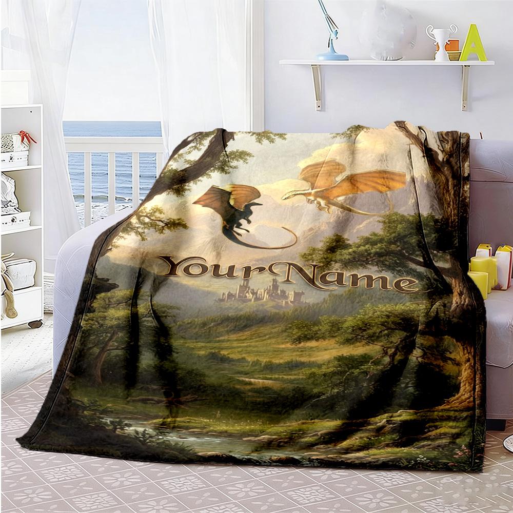 Gothic Illustrations Personalized Text Blanket Throw Personalized Blanket Durable Comfort Great for Picnics Home Decor Sofa Office for All Occasions