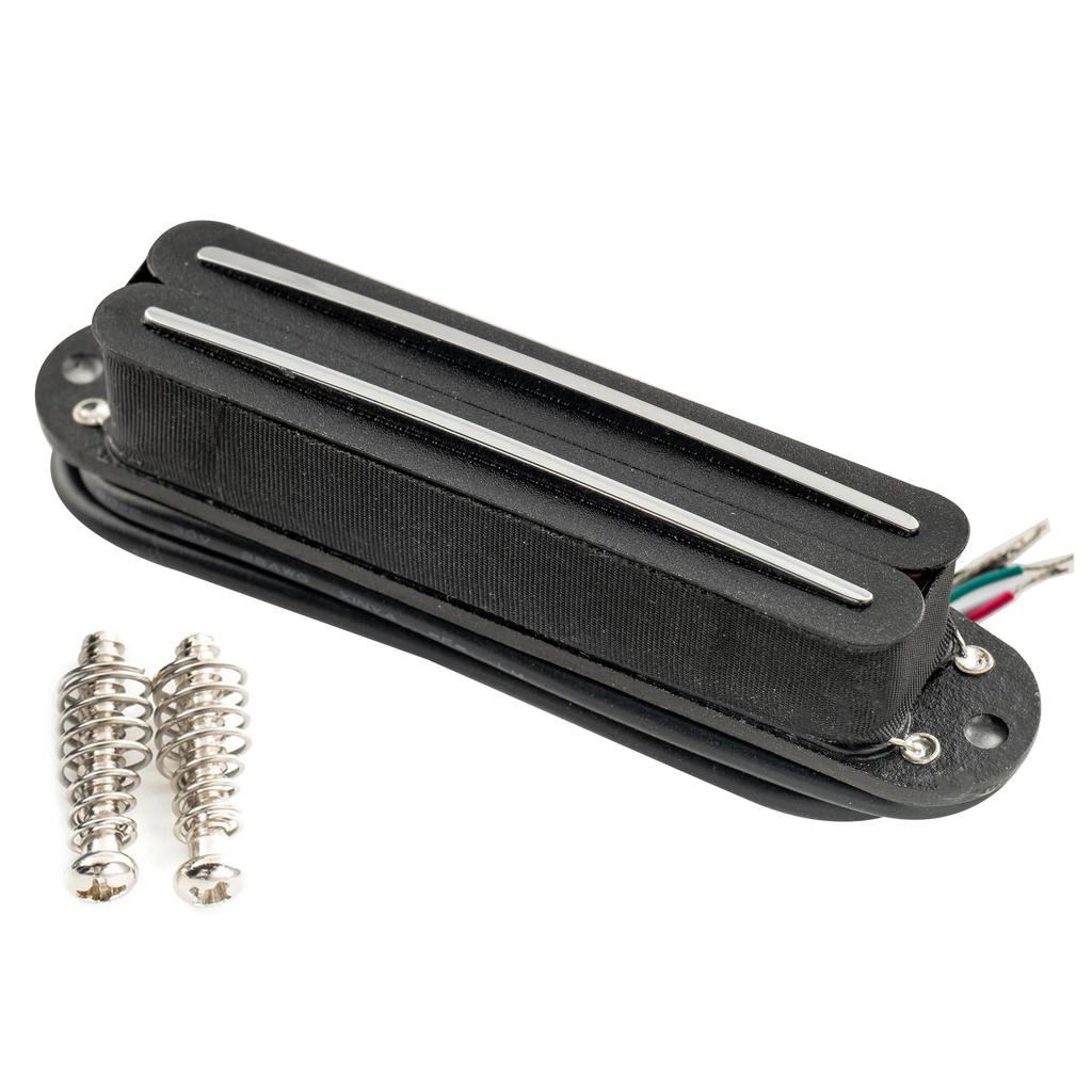 Musiclily Pro Alnico 5 Hot Rails Humbucker Super for Stratocaster Electric Black Single-Size Pickup, 13.2K Distortion, Guitars,