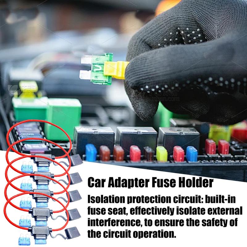 Inline Fuse Holder 5X Automotive Fuse Holders Protecting Circuits And Electrical Equipment With Cover For Car Ship RV