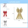Charming Fabric Christmas Bow Decorations In Assorted Colors For Stylish Holiday Decor