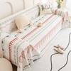 EIFLOY Bohemia Cotton Linen Sofa Towel Cover Universal with Fringes Corner Couch Slipcover Throw Blanket Furniture Protector