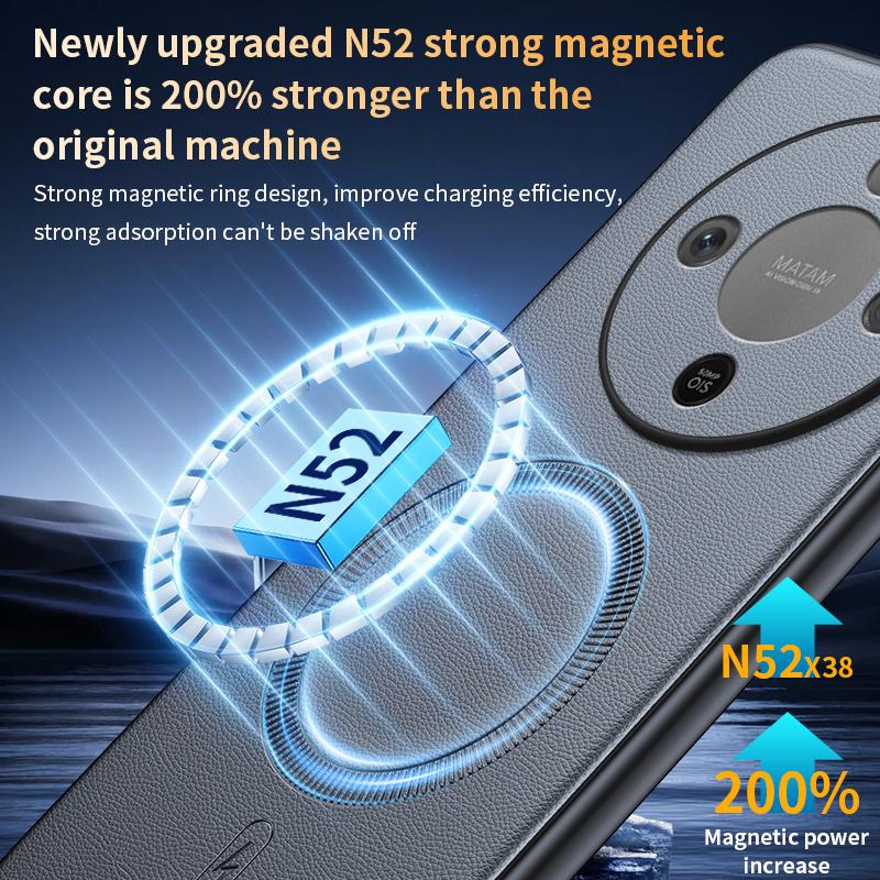 For Honor X70 Case Magnetic Leather Shield Cover For Honor X70 Anti-Fingerprint Non-Slip PC+TPU