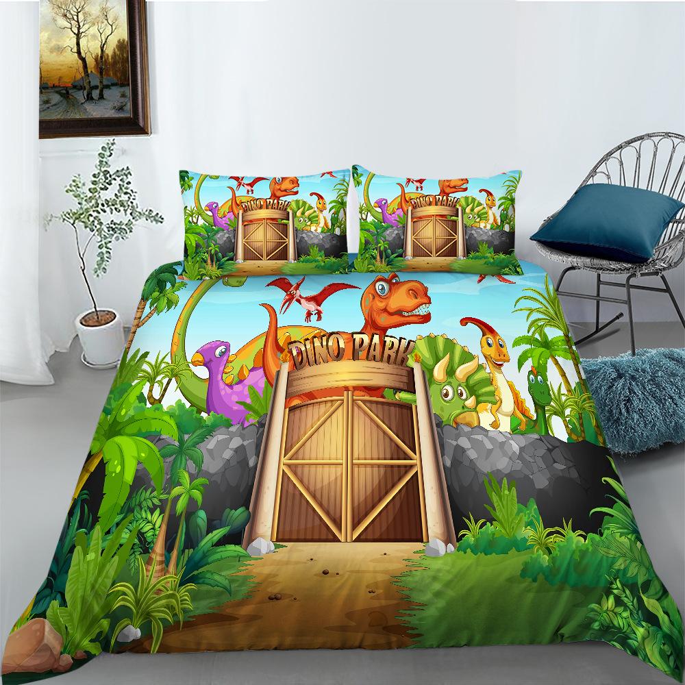 Polyester Bedding Two Or Three-Piece Cartoon Animal Series Digital Printing EU single 135*200