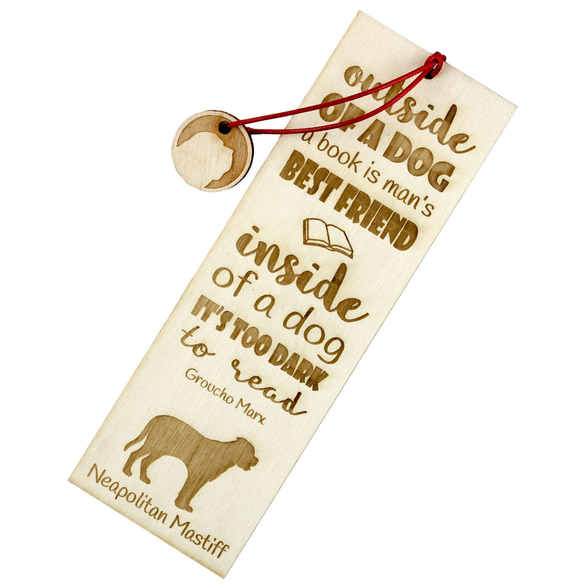 

Neapolitan Mastiff, Mastino Napoletano - dog bookmark, personalized bookmark, gift for bookworm from Art-Dog brand