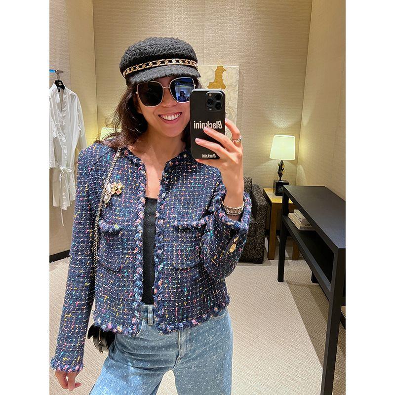 

Blacknini Инь Вафельный/Звездное небо Верхняя одежда Топ Шелк Оригинальная Королевская Ткань Твид Верхняя одежда Dark Blue XL