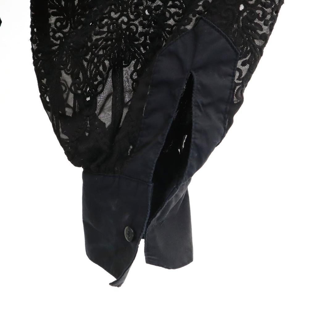 AMERI UNDRESSED Embroidery Long Sleeve See-through Stand-up Collar Shirt Women Used