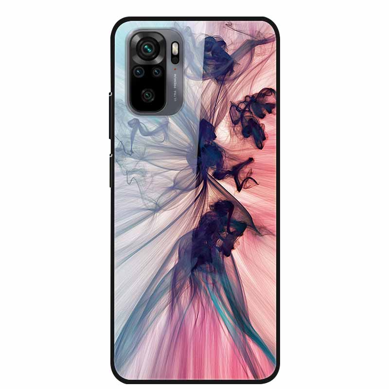 Edzett Üveg tok Redmi Note 10 Pro-hoz Fedél Kemény tok Xiaomi Redmi Note10 5G Telefon Tokhoz Note10 Pro Fundas TPU Lökhárító