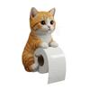 Creative Resin Cat Toilet Paper Holder Wall Mounted Tissue Roll Dispenser Decorative Bathroom Accessory Functional and Durable Design