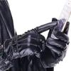 Windproof Winter Gloves Men PU Leather Button Warm Convertible Mittens Outdoor Sports Driving Skiing Black Cold Weather Gear