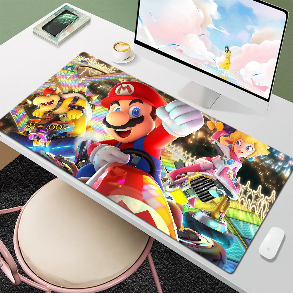 Karts 8 Deluxe Cute M-Mari Mouse Pad Desk Mat Large Non-slip Anti-fray Keyboard Ergonomic Office Rubber PC Home Custom