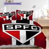 Sao Paulo FC Pattern Bedding Quilt Set Quilt Cover Pillowcase Home Decoration Birthday Gift (1 * duvet cover + 2 * pillowcase, without core)