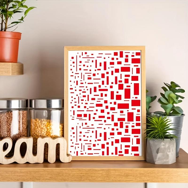 16pcs 6x6"" Reusable Cubist Stencils for Crafts & Art - Versatile.Durable for Mixed Media On Wood, Canvas, Walls