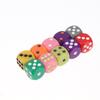 10Pcs Colorful Dice Acrylic Round Corner Cubes Dot Drinking Game Dice Accessories