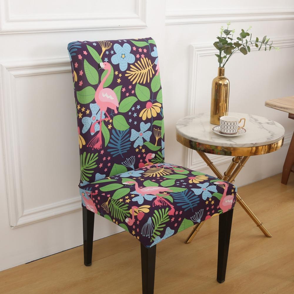 Stretchable Dining Table Chair Cover Christmas Elastic Office Chair Slipcover Simple Seat Cover
