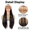 Long Straight Wig With Bangs Wig Heat Resistant Synthetic Wig For Women Girls Daily Cosplay Wig Use