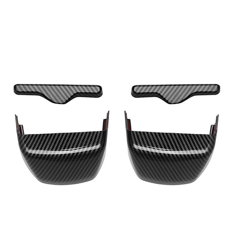 ABLZ-Car Rearview Mirror Base Trim Sticker Car Exterior Decoration Accessories For Toyota Prado LC250 2024 Carbon Fiber