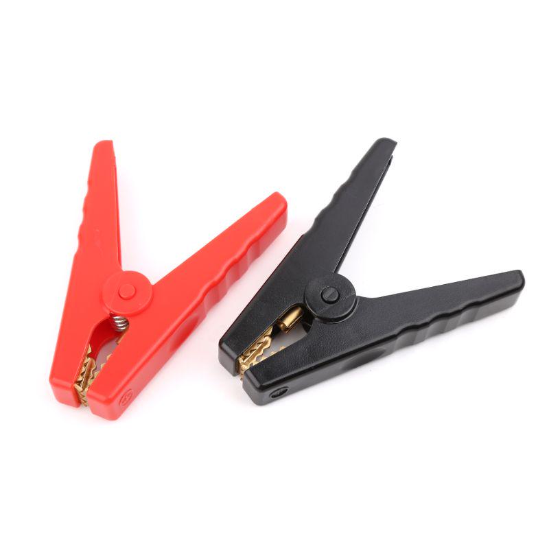 2X Car Vehicle Battery Alligator Crocodile Clips Clamp Red Black Testing DIU